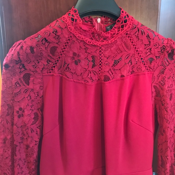 Shein dark red lace dress M - Picture 3 of 8